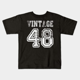 Vintage 48 2048 1948 T-shirt Birthday Gift Age Year Old Boy Girl Cute Funny Man Woman Jersey Style Kids T-Shirt